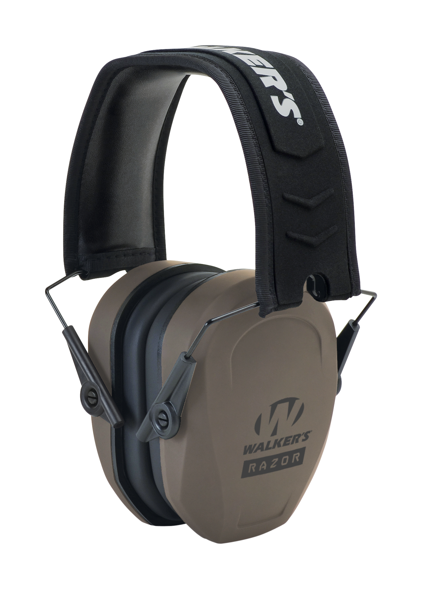 Walker's GWPRSMPASFDE Razor Slim Passive Muff 27 dB Over the Head Flat Dark Earth/Black Polymer