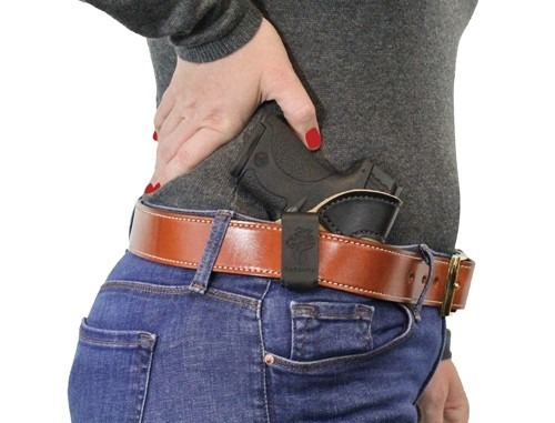 DESANTIS POCKET TUK HOLSTR RH IWB/POCKET LTHER GLK 26 SUEDE