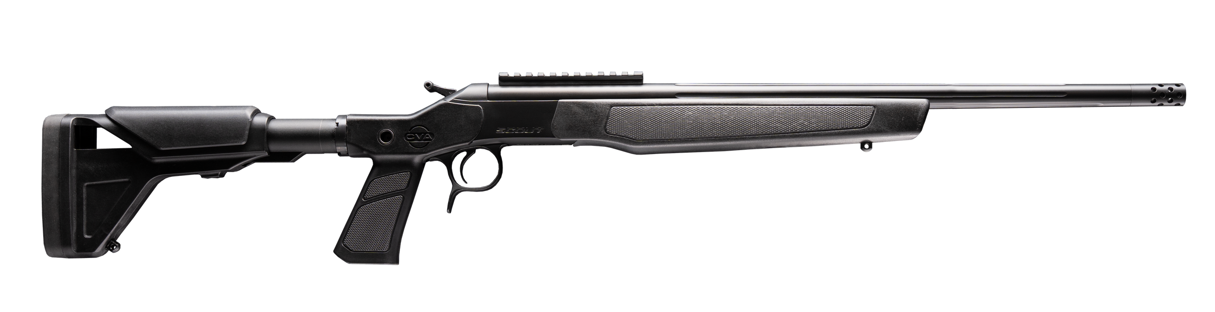 CVA CR4443XP Scout XP 450 Bushmaster 1rd 20" Matte Stainless Steel Threaded Barrel & Receiver w/Picatinny Rail, Graphite Black Adjustable Synthetic Stock