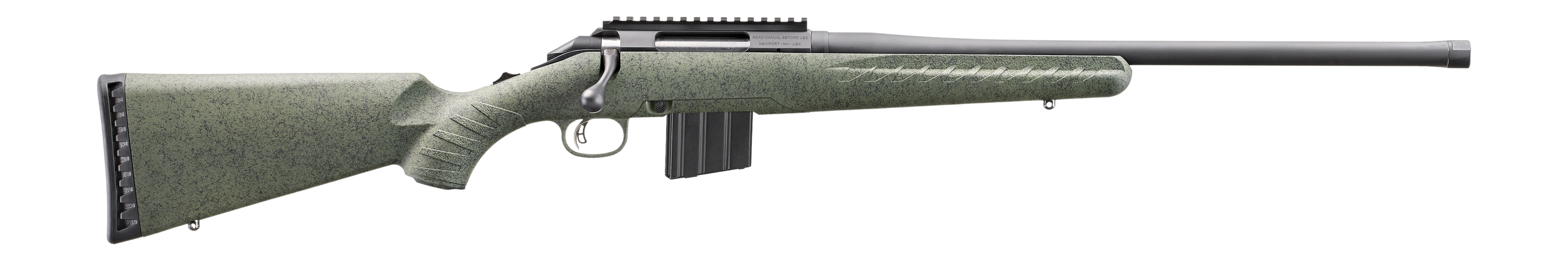 Glenfield 52009 Model A  Full Size 400 Legend 5+1 20" Matte Black Threaded Barrel, Matte Black Alloy Steel Receiver w/Picatinny Rail, Moss Green Splatter Fixed Synthetic Stock, Right Hand