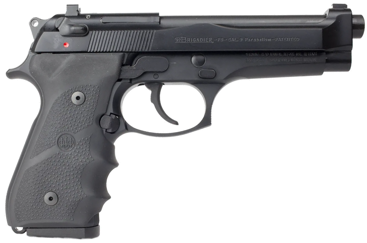 Beretta USA J92F700M 92FS Brigadier Full Size Frame 9mm Luger 15+1 4.70" Black Inox Steel Barrel, Black Bruniton Serrated Steel Slide, Black Aluminum Frame w/Beavertail, DA/SA, Ambidextrous