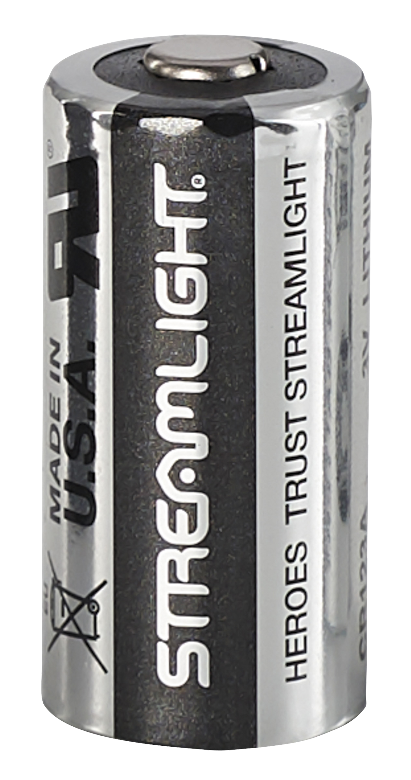 Streamlight 85180 CR123A Lithium Batteries  Silver/Black 3 Volts (6) Single Pack