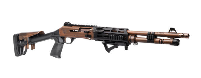 Panzer Arms PAM4NCSBRBTMFSS M4 Pro AI Semi-Auto 3" 5+1 18.50" Distressed Copper Ported Barrel, Distressed Copper w/Bronze Titanium Accents Aluminum Receiver w/Picatinny Rail, Skeleton Stock