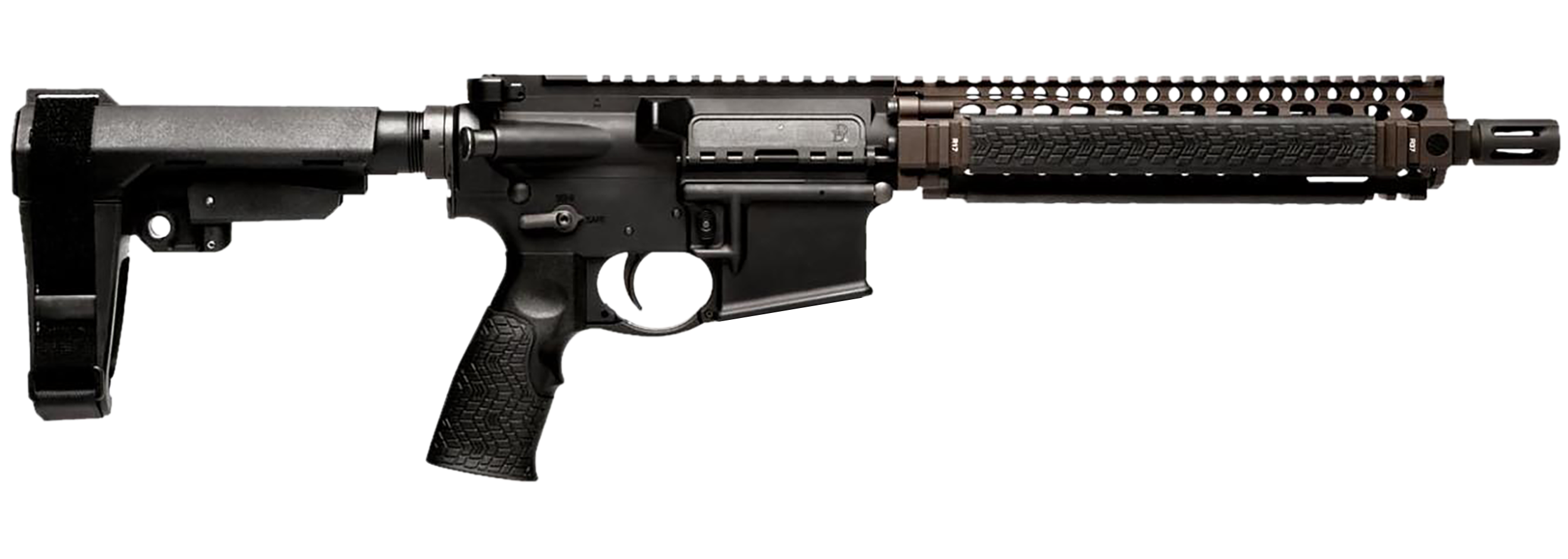 Daniel Defense 0208806030067 DDM4 MK18 No Magazine 10.30" Black Threaded Barrel, Black Hardcoat Anodize Aluminum Picatinny Rail Receiver, SB Tactical SBA3 Brace, Black Overmolded Grip, Ambidextrous