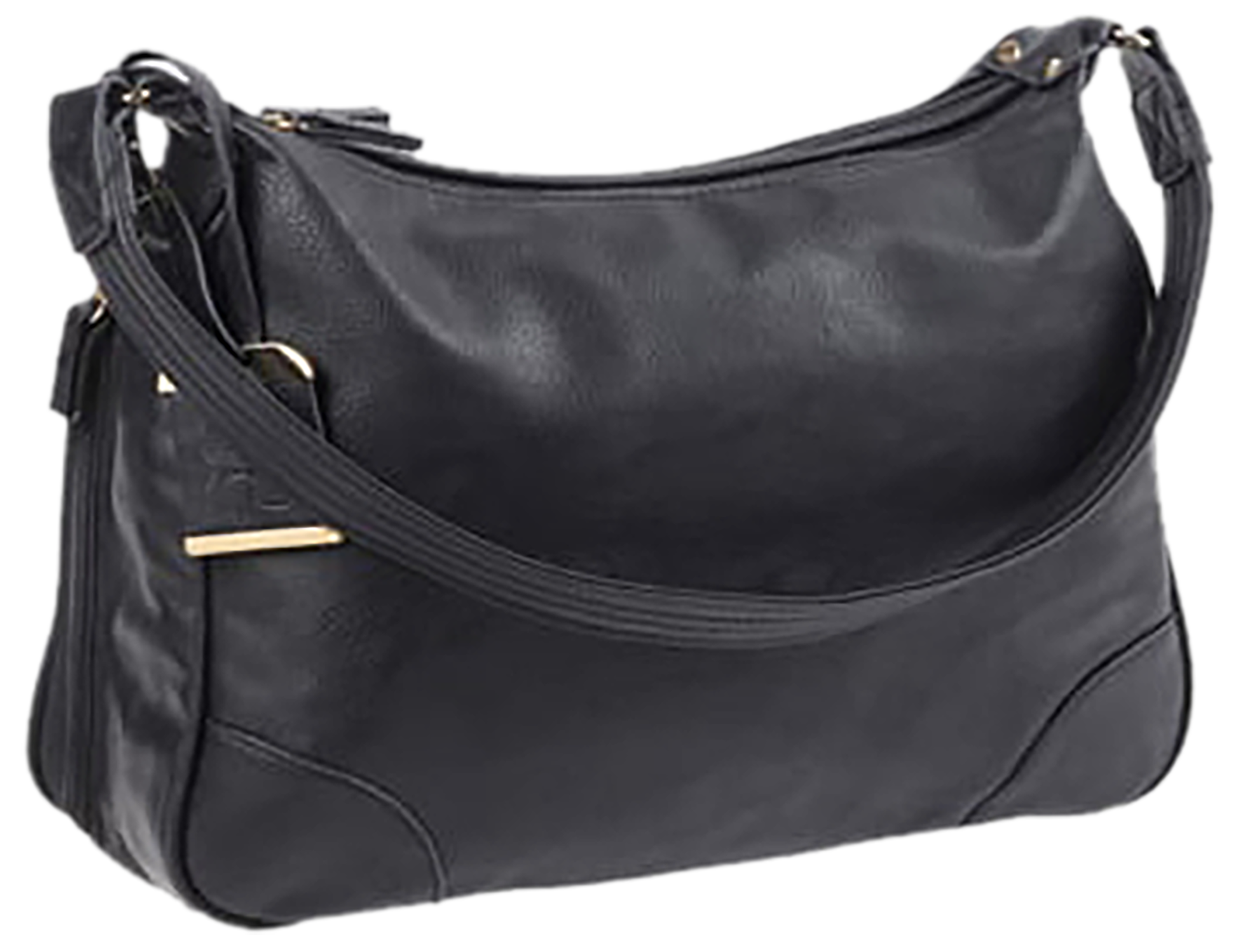 Bulldog BDP010 Hobo Purse w/Holster Black Leather for Most Small Autos & Revolvers Ambidextrous Hand