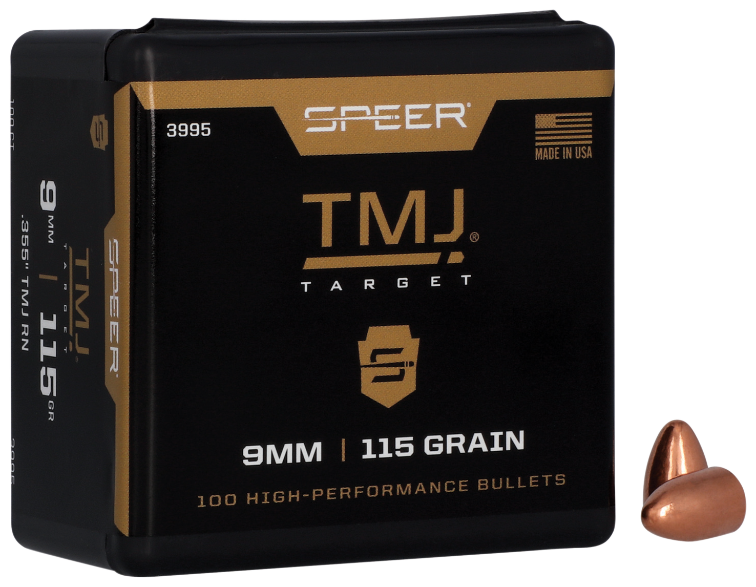 Speer 3995 TMJ  9mm 115gr Total Metal Jacket 100 Per Box/5 Case