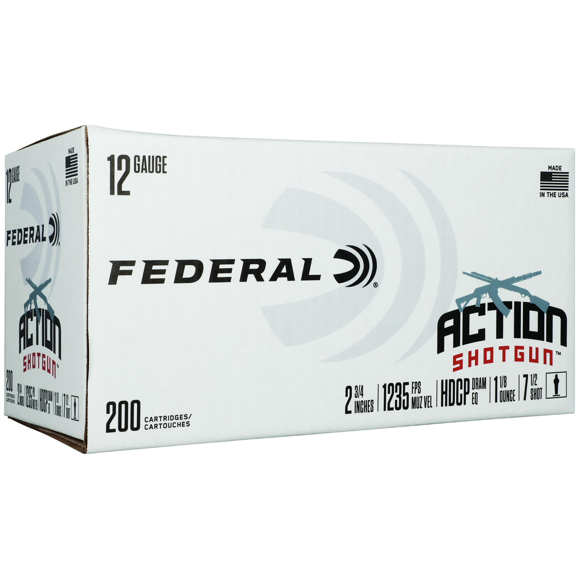 FED ACTN 12GA 2.75" #7.5 200RD