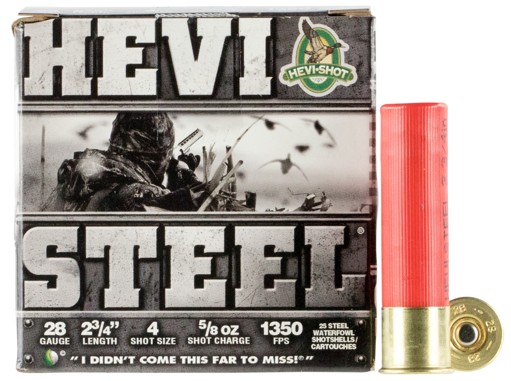 HEVI-Shot HS62804 HEVI-Steel 28Gauge 2.75" 5/8oz 4Shot 25 Per Box/10 Case