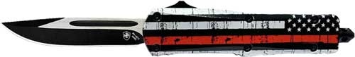 TEMPLAR KNIFE LARGE OTF BACK THE RED 3.5" BLK DROP POINT