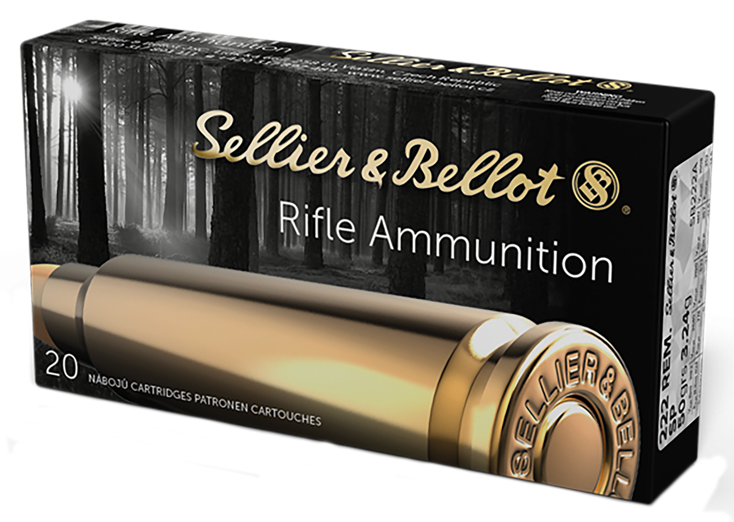 Sellier & Bellot SB222A Rifle  222Rem 50gr Soft Point 20 Per Box/60 Case