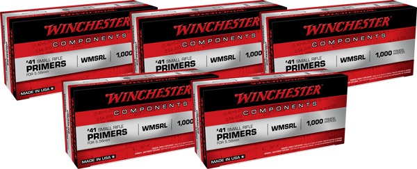 WINCHESTER PRIMERS 41 PARA RIFLE 5000 PACK CASE