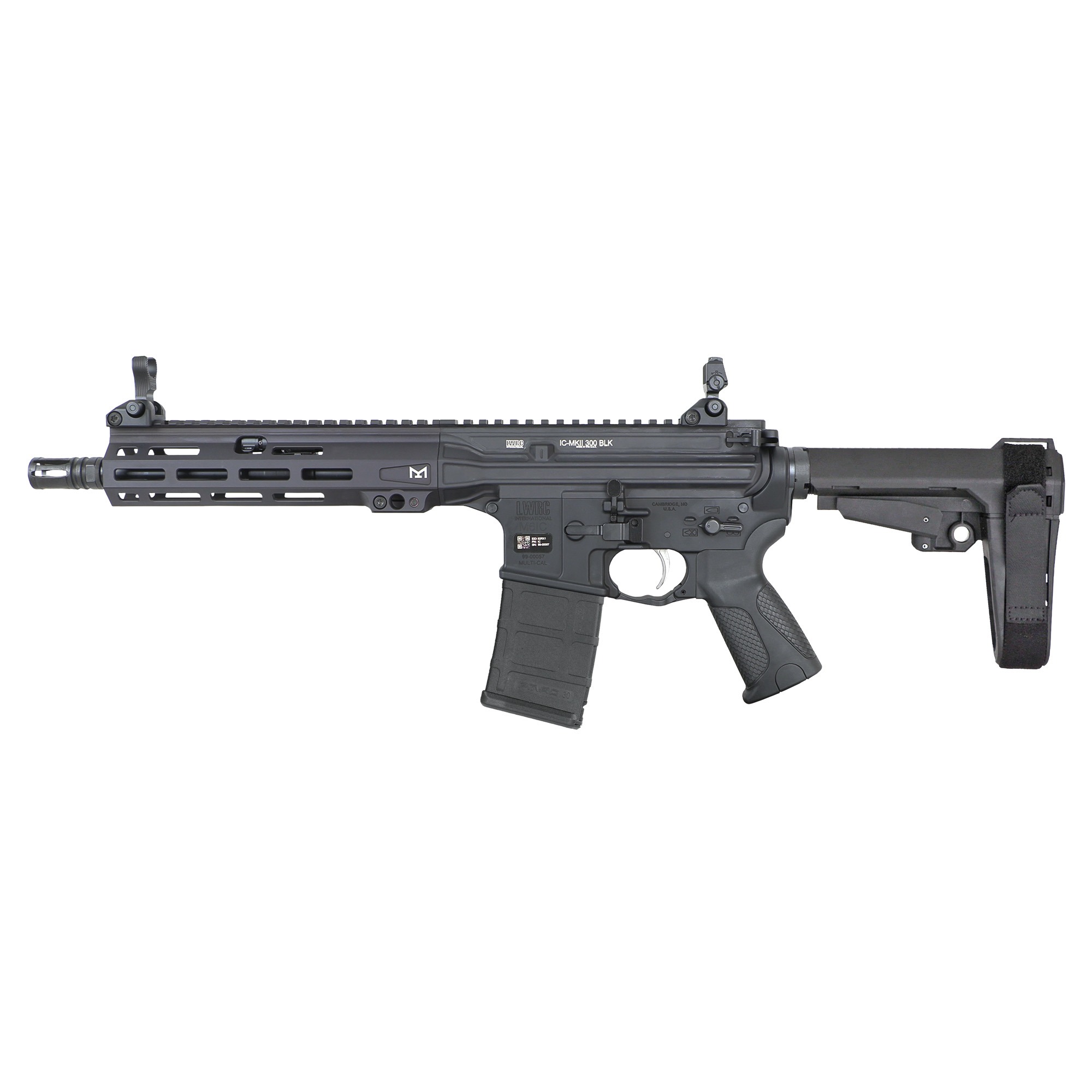 LWRC IC A5 300 BLK 10.5" SBA3 Brace Pistol