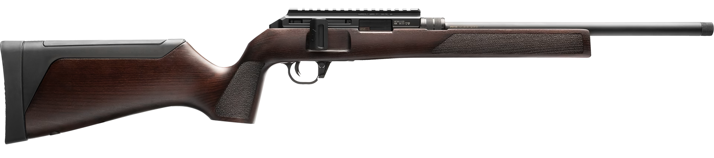 Hammerli Arms 5800100 Force B1  Sports South Exclusive 22 LR 10+1 16.10" Black Threaded Barrel, Black Receiver w/Picatinny Rail, Classic Brown Adjustable Wood Stock