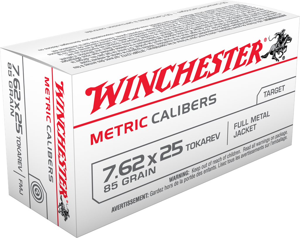WINCHESTER 7.62X25 TOKAREV 85GR FMJ