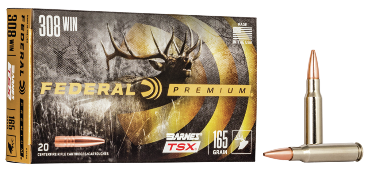 Federal P308H Premium 308Win 165gr Barnes TSX 20 Per Box/10 Case