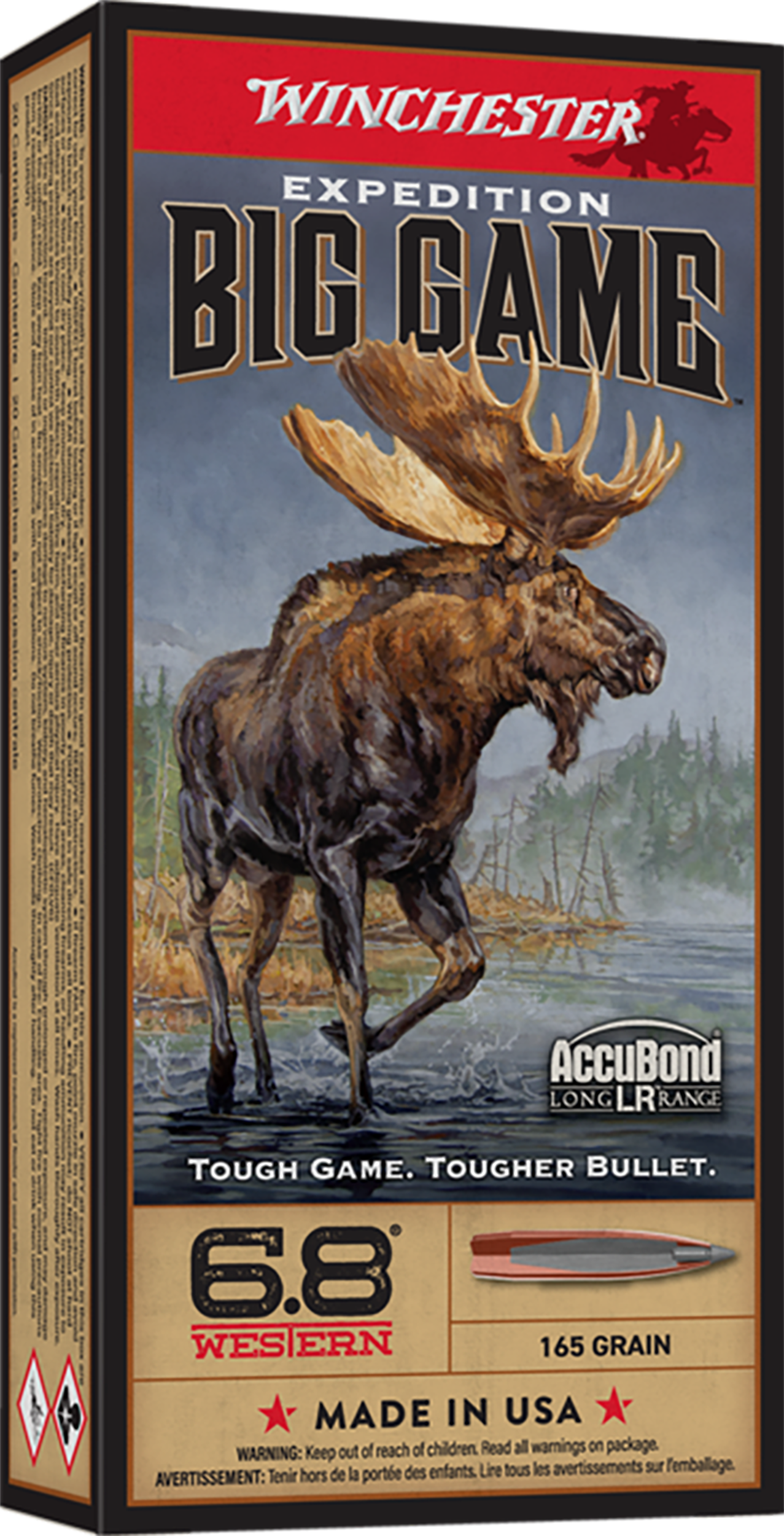 Winchester Ammo S68WLR Expedition Big Game Long Range 6.8Western 165gr Nosler AccuBond Long Range 20 Per Box/10 Case