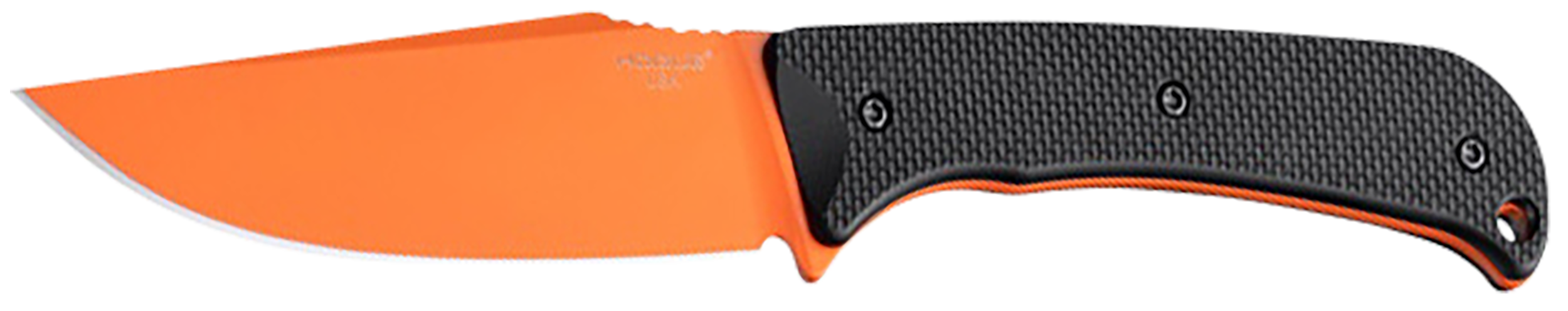 Hogue 35859 Extrak XL 3.90" Fixed Clip Point Plain Blaze Orange Cerakote CPM M4 Tool Steel Blade, Black Textured G10 Scales Handle