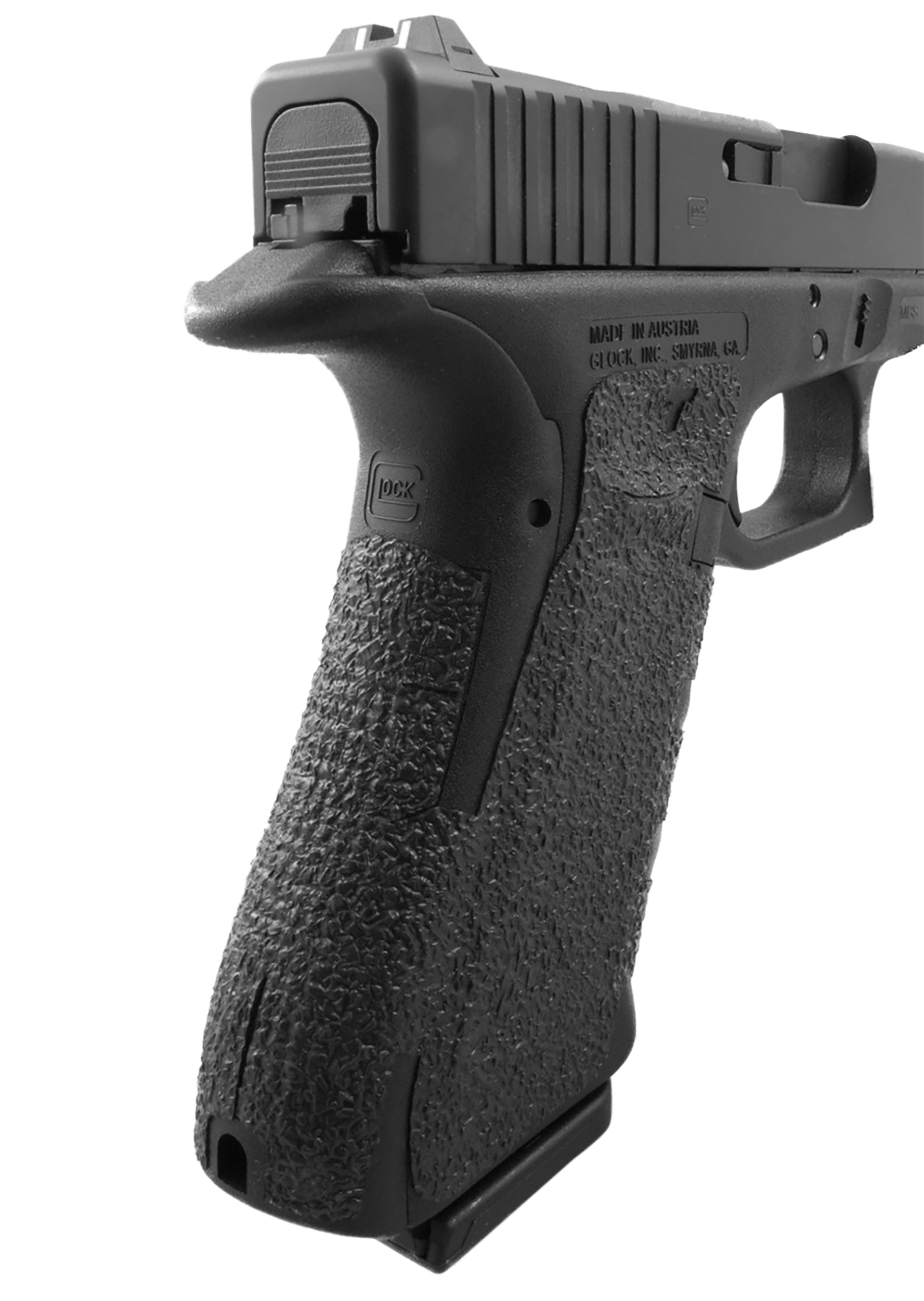 Talon Grips 113R Adhesive Grip Compatible w/ Glock 17/22/24/31/34/35/37 Gen4 w/No Backstrap, Black Textured Rubber