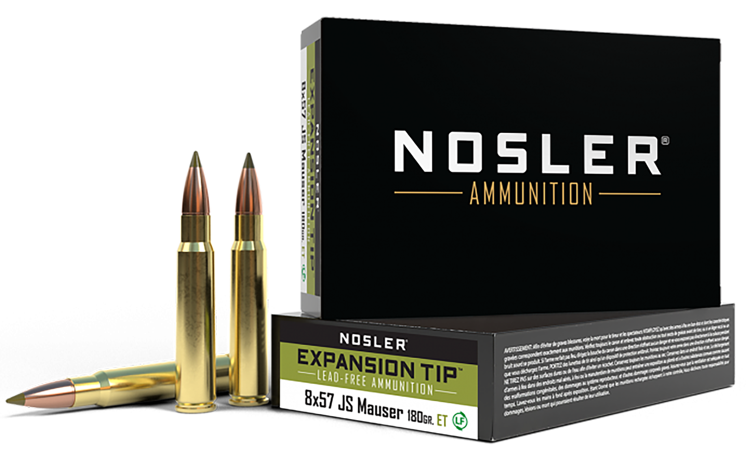 Nosler 40643 E-Tip  8mmMauser 180gr E Tip Lead Free 20 Per Box/10 Case