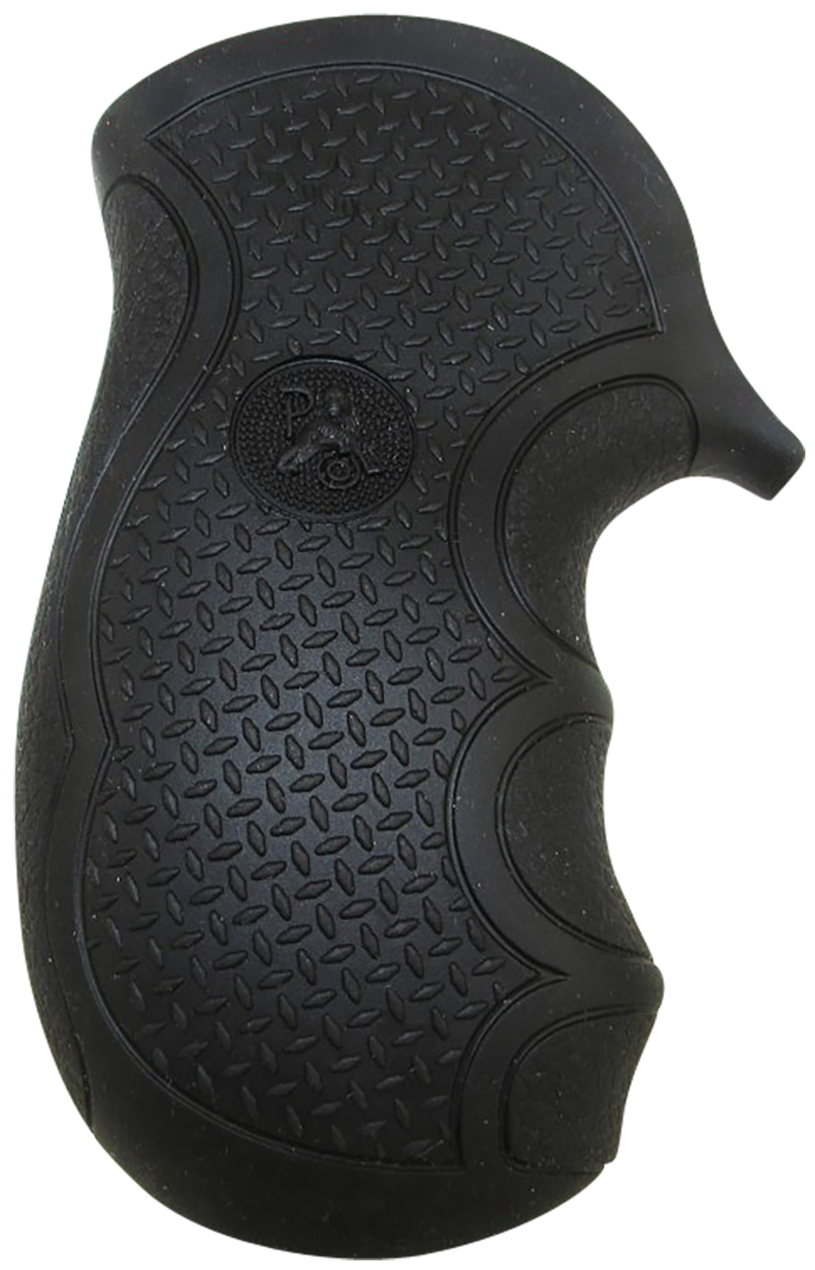 Pachmayr 02482 Diamond Pro Grip Diamond Checkering Black Rubber with Finger Grooves for Ruger LCR