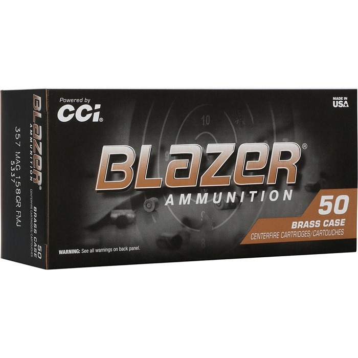 CCI Blazer Brass 357 Mag 158gr FMJ 50rd Box