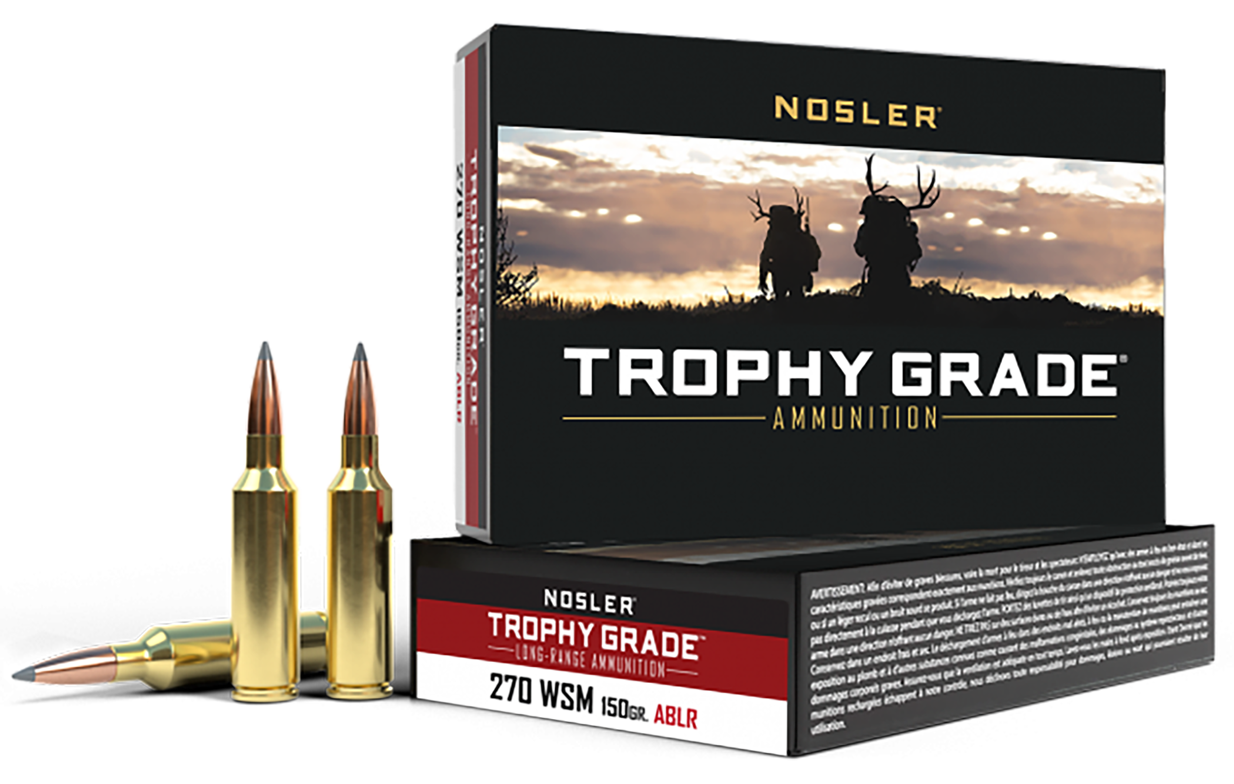 Nosler 60114 Trophy Grade Long-Range 270WSM 150gr Nosler Spitzer AccuBond Long Range 20 Per Box/10 Case