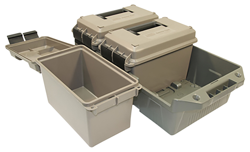 MTM Case-Gard AC3C 3-Can Ammo Crate 50Cal Dark Earth/Army Green Polypropylene