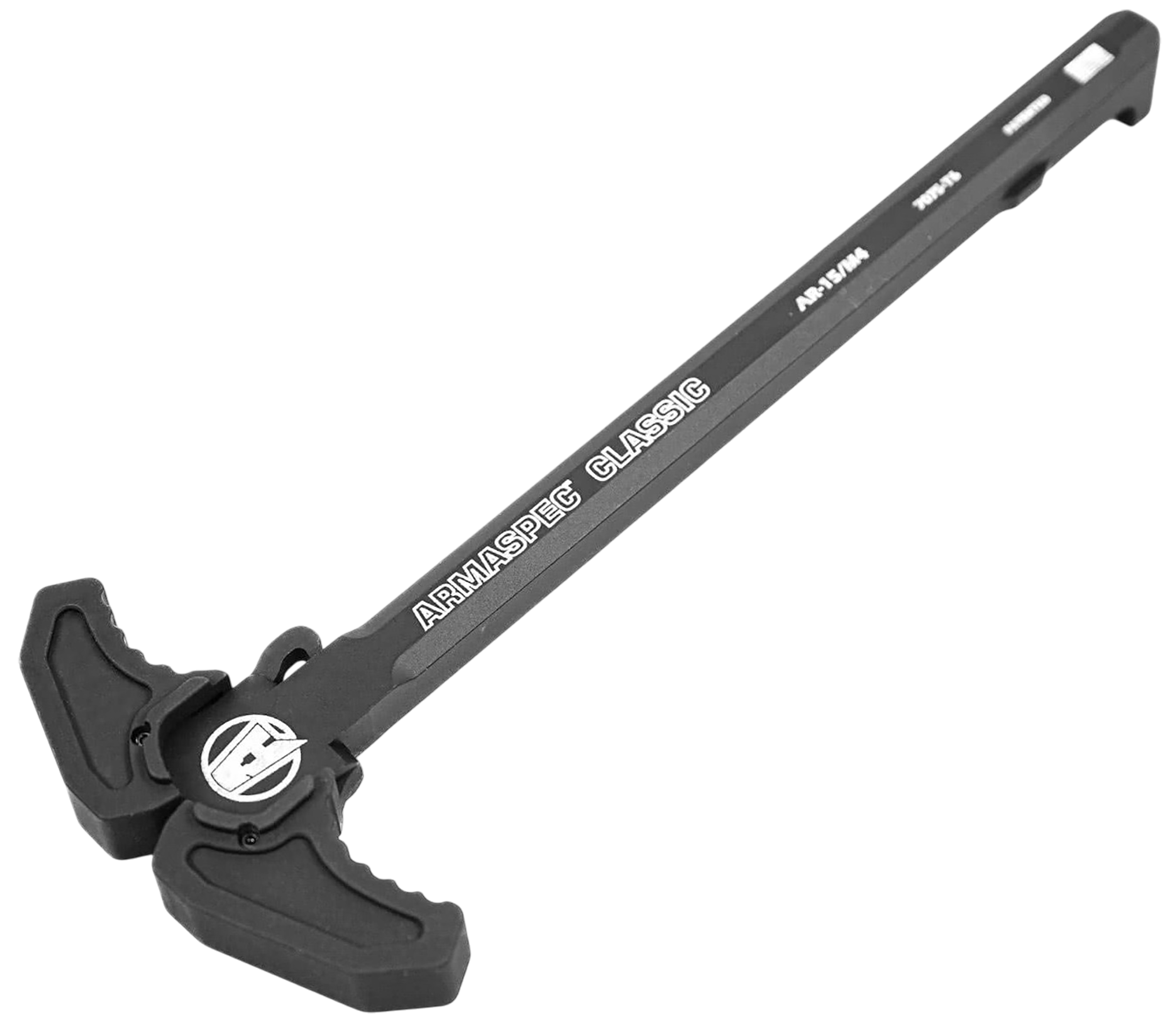 Armaspec ARM165-BLK Classic Charging Handle Black Aluminum Ambidextrous Hand