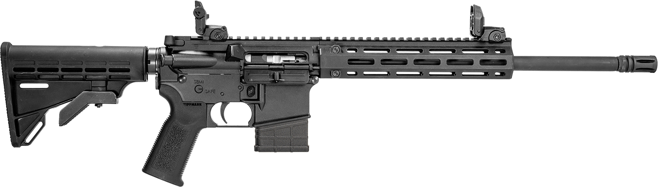 Tippmann Arms A101037 M4-22 Pro 22 LR 10+1 16" Black Parkerized Barrel, Matte Black Aluminum Receiver w/Picatinny Rail, M-LOK Handguard, Composite Forend, Black CAR15 Polymer Stock, Black Gen2 Grip, R