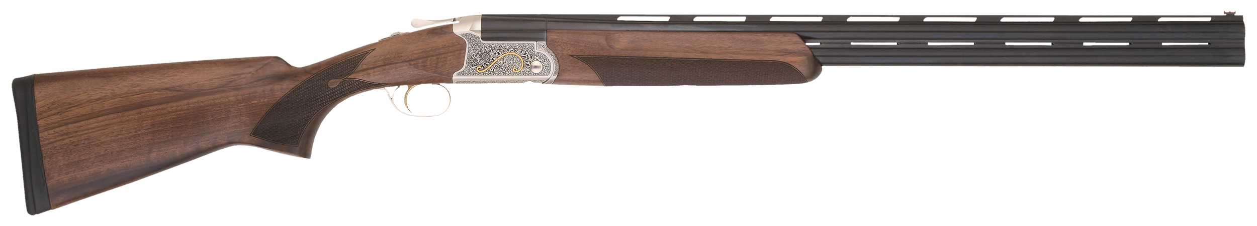 TriStar 33130 Trinity II Full Size 12 Gauge Break Open 3" 2rd 28" Black Over/Under Vent Rib Barrel, Acid Etched w/24K Gold Inlay Stainless Steel Receiver, Fixed Turkish Walnut Stock, Right Hand