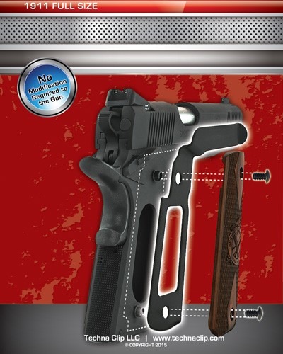 TECHNA CLIP HANDGUN RETENTION CLIP COLT 1911&COMMANDER RIGHT