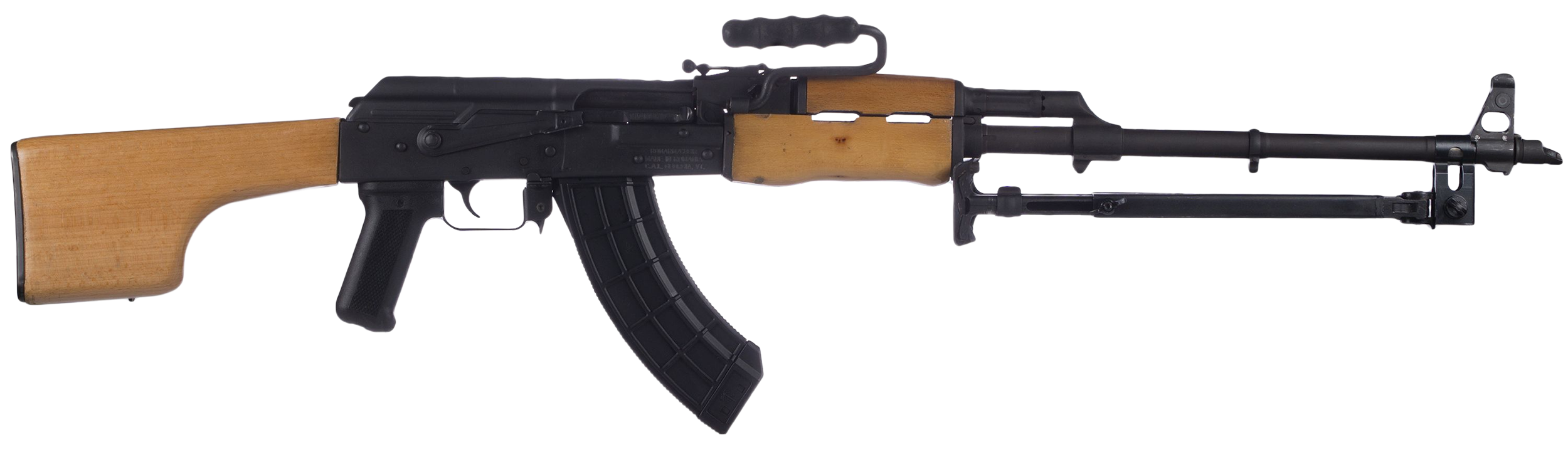 Century Arms RI4988N AES-10B RPK 7.62x39mm 30+1 21.50" Heavy Match Grade Barrel, Black Receiver, Wood Furniture, Clubfoot Style Stock, Carry Handle, Bipod