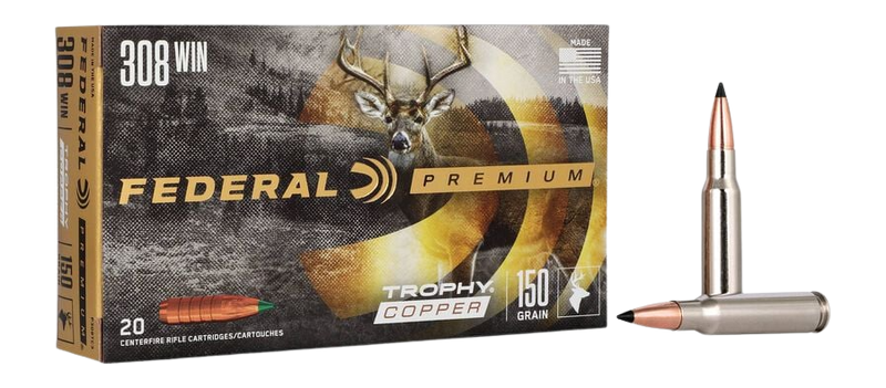 Federal P308TC3 Premium 308Win 150gr Trophy Copper 20 Per Box/10 Case