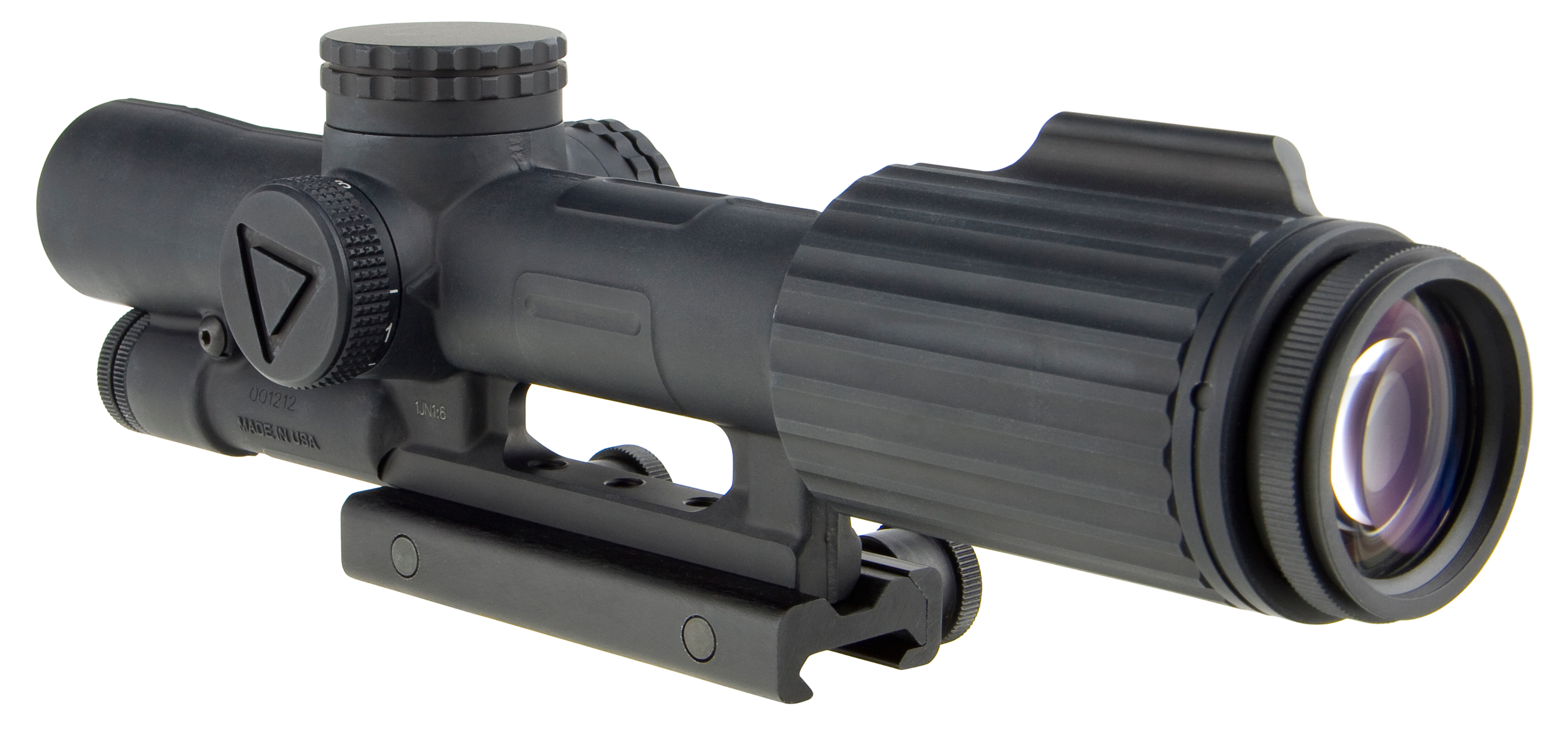 Trijicon 1600002 VCOG Black Hardcoat Anodized 1-6x 24mm LED Illuminated Red Horseshoe Dot w/Crosshair 223 55gr Reticle