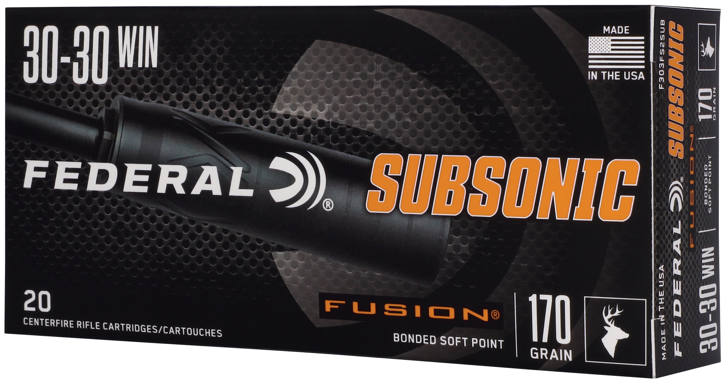 Federal F3030FS2SUB   30-30Win 170gr Fusion Soft Point 20 Per Box/10 Case