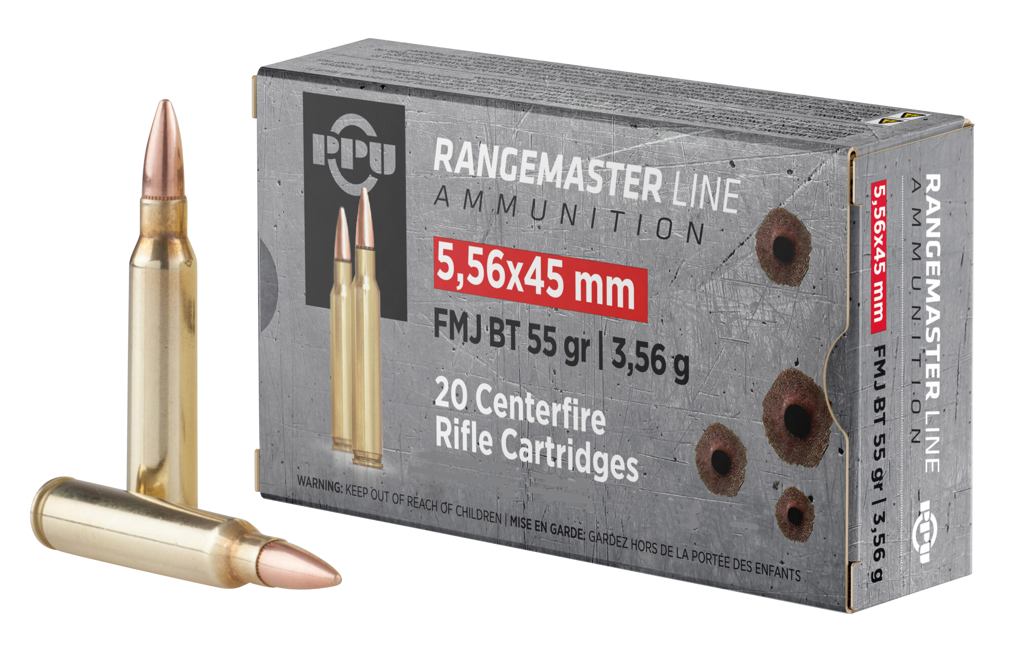PPU PPRM5561M Rangemaster  5.56x45mmNATO 55gr Full Metal Jacket Boat Tail/1000rds *Sold by Case *Includes Metal Can