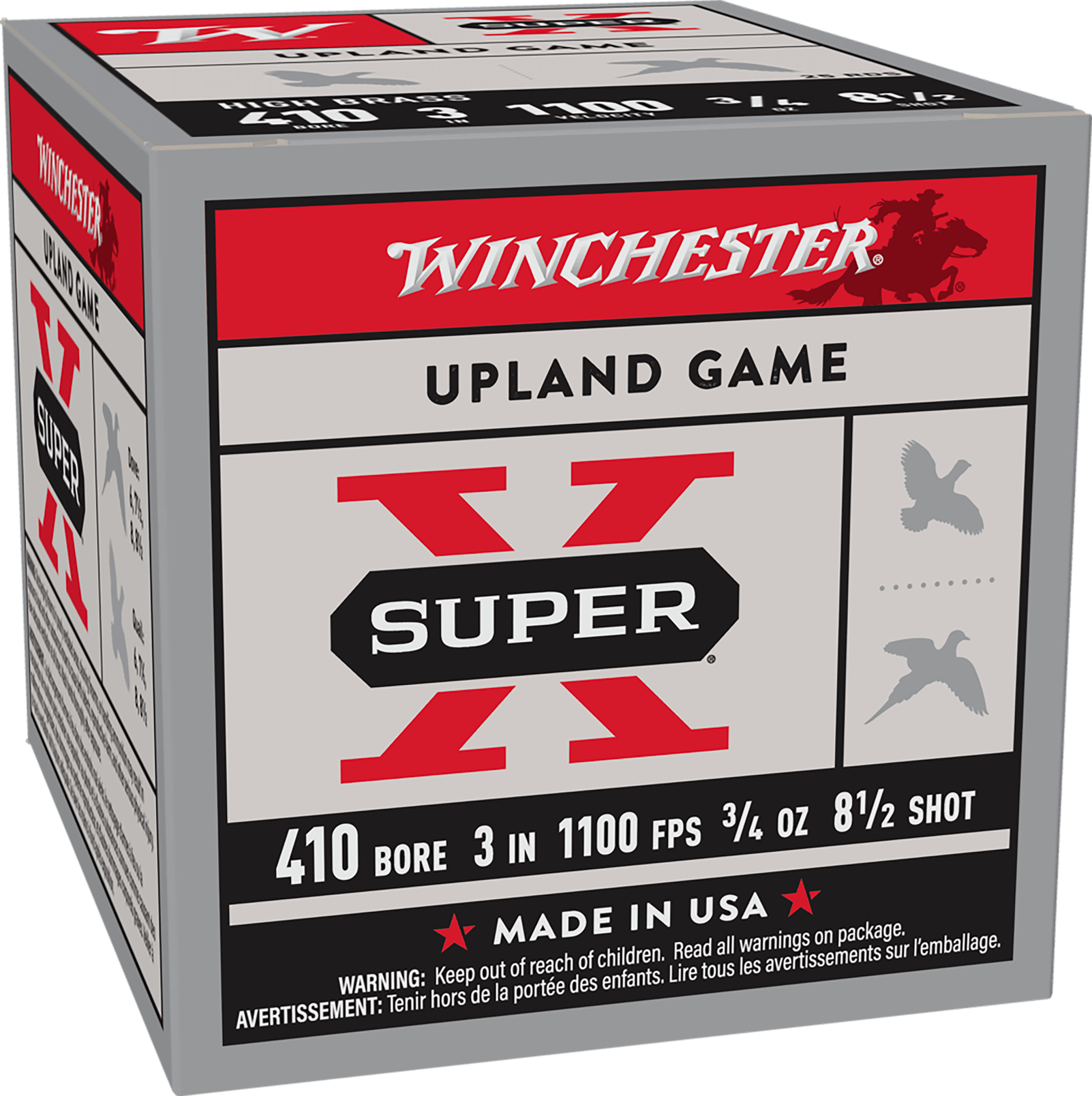 Winchester Ammo X413H85 Super X Heavy Game Load High Brass 410Gauge 3" 3/4oz 8.5Shot 25 Per Box/10 Case