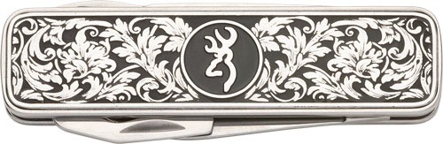 BROWNING KNIFE MORGAN FOLDER MULTI FUNCTION SCROLL ENGRAVED