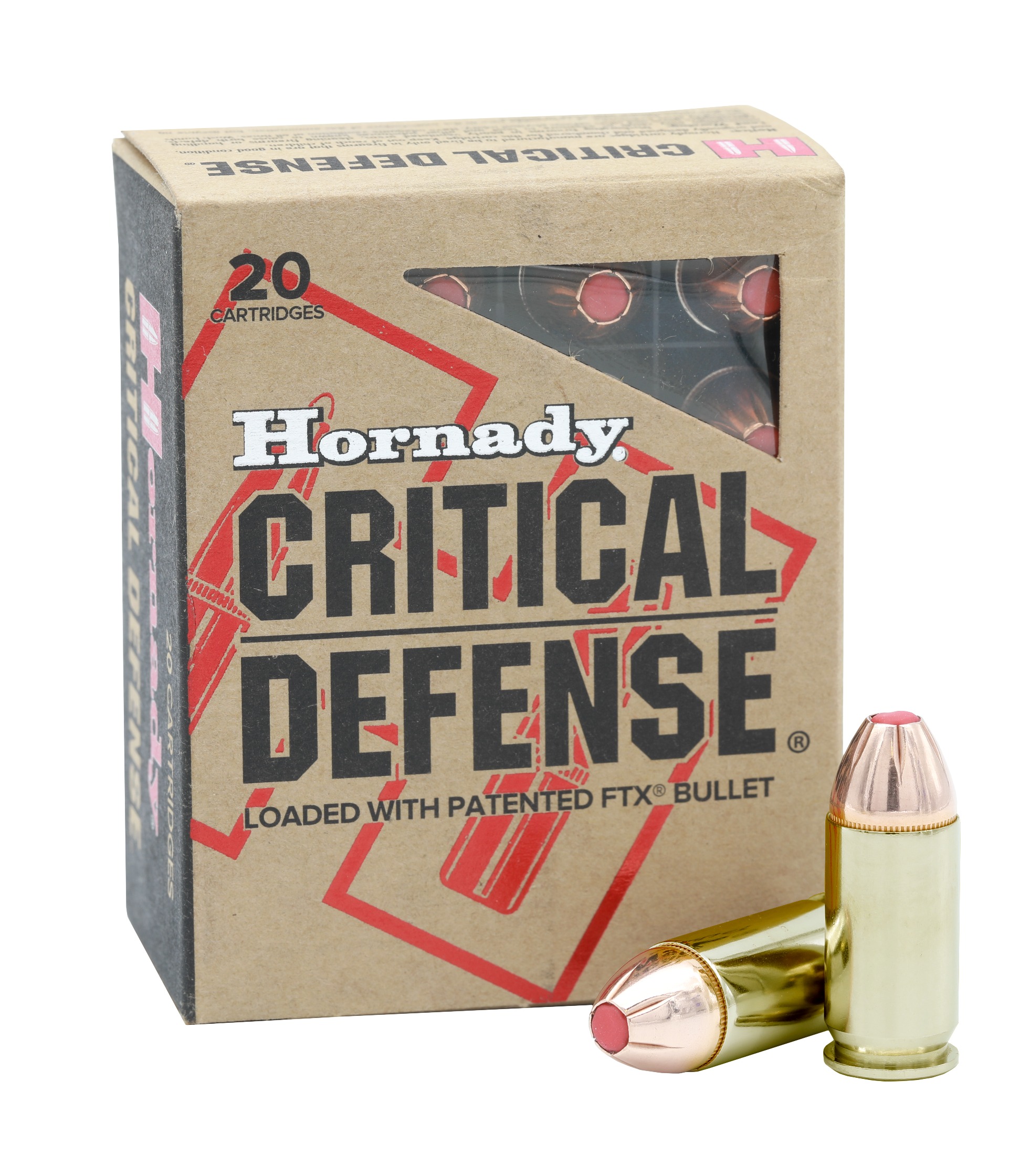 Hornady 90923 Critical Defense  45Auto+P 185gr Flex Tip eXpanding 20 Per Box/10 Case