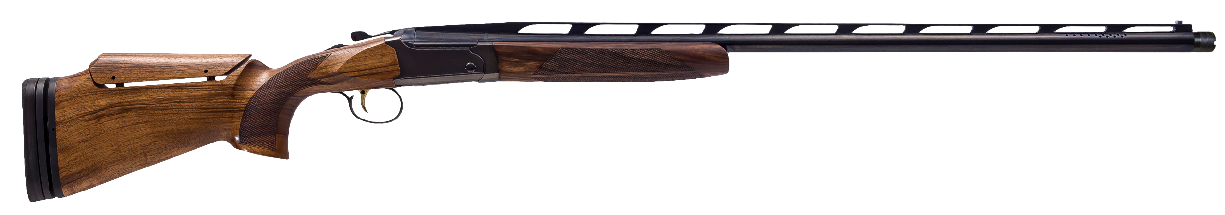 CZ-USA 06501 All American Single Trap 12 Gauge 2.75" 1rd 32" Ported Barrel, Gloss Blued Metal Finish, Turkish Walnut Stock with Adjustable Comb