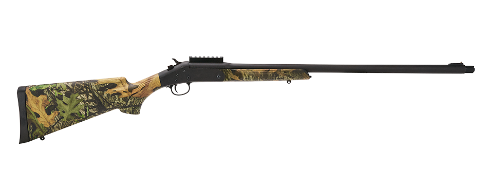 Stevens  301 Turkey Compact 20 Gauge Break Open 3" 1rd Matte Black Single Shot Barrel & Receiver, Mossy Oak Bottomland Synthetic Stock, Ambidextrous