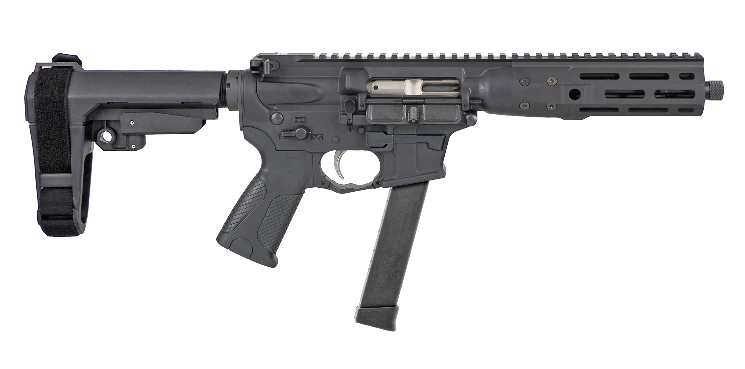 LWRC ICP9B8SBA3 IC-9  9mm Luger 8.50" 30+1 Black Nitride Threaded Barrel, Black Anodized Aluminum Picatinny Rail Receiver, SB Tactical SBA3 Brace, LWRC Ultra Combat Grip, Ambidextrous