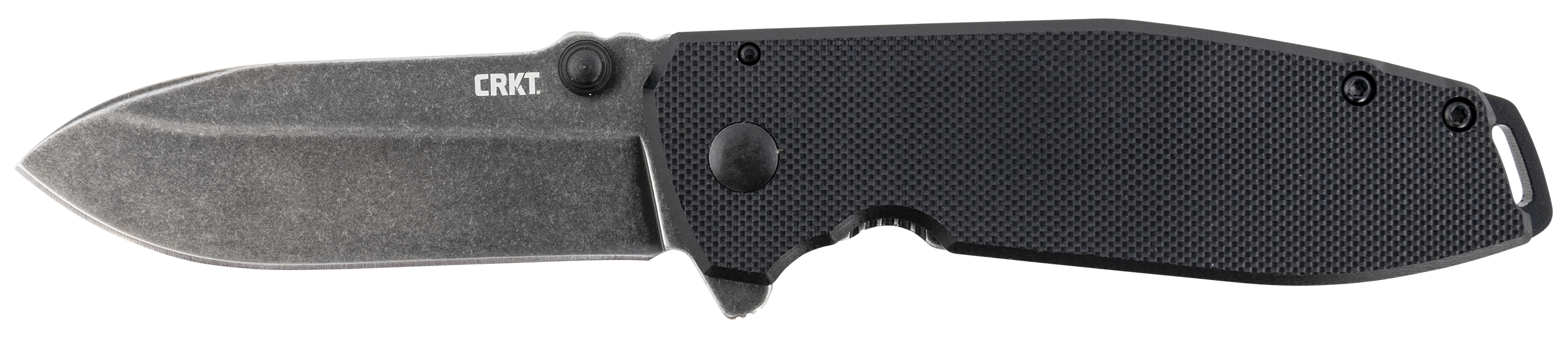 CRKT 2495K SQUID XM 2.95" Folding Drop Point Plain Black Stonewashed D2 Steel Blade/Black G10/SS Handle Includes Pocket Clip