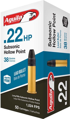 AGUILA SUBSONIC 22LR 38GR LEAD-HP 1000RD CASE LOT