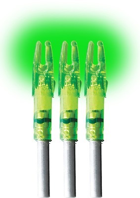 LUMENOK LIGHTED NOCK GT-SERIES GREEN 3PK
