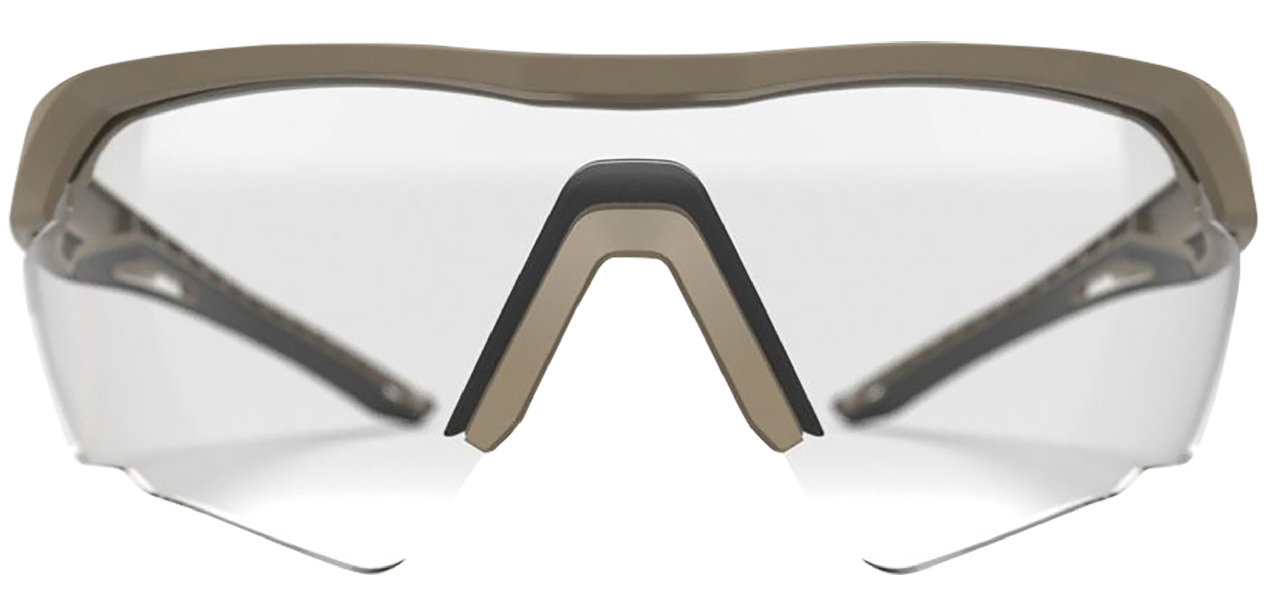 Glock AS41037 Crossover Tactical Glasses Clear Lens Desert Tan Frame