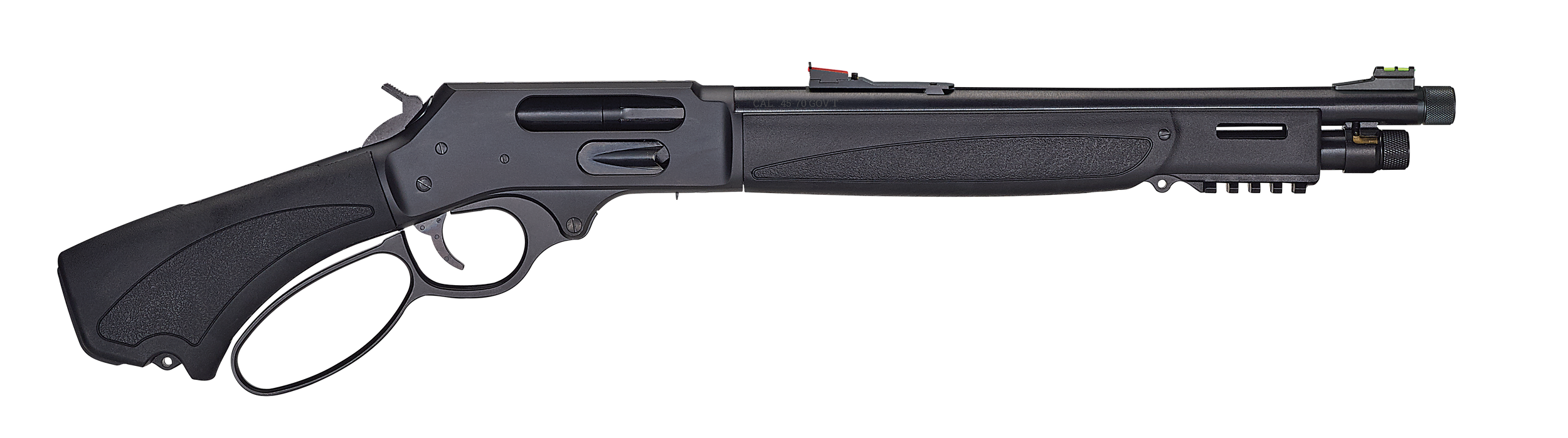Henry H010GBLX4570 Bear's Leg 45-70 Gov 3+1 13.80" Blued Threaded Barrel, Blue Steel Drilled & Tapped Receiver, Black Synthetic Fixed w/Pistol Grip Stock