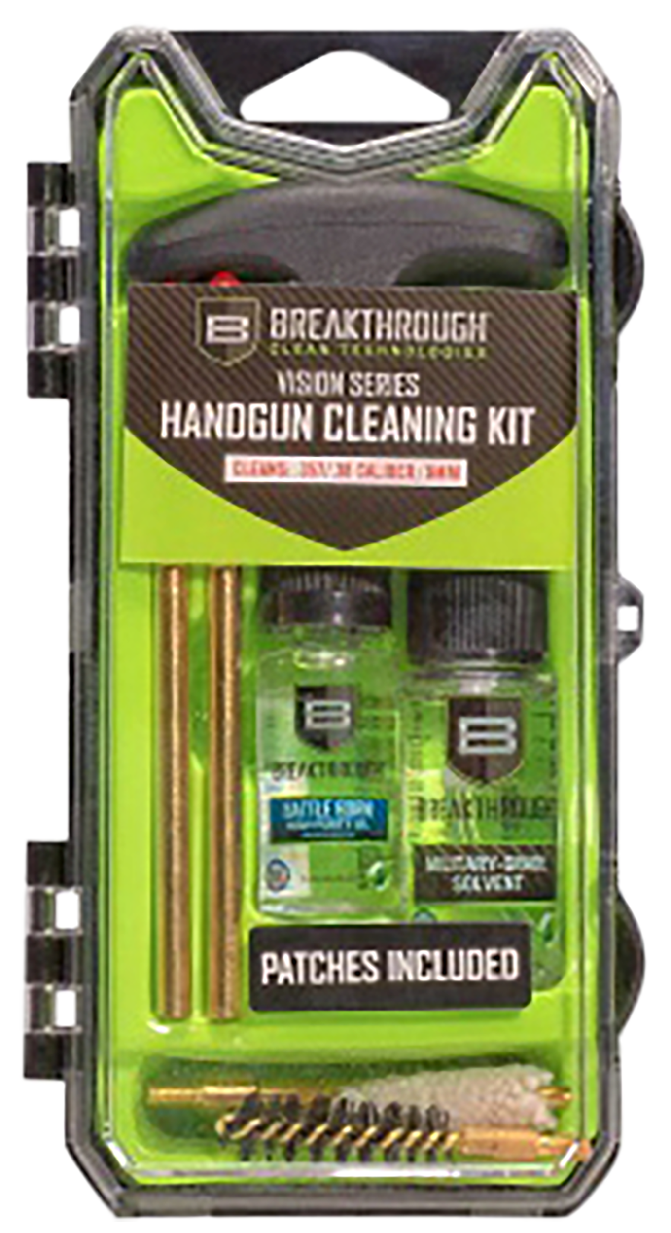 Breakthrough Clean BTECC9 Vision Series Cleaning Kit 9mm & 38 Cal Pistol/9 Pieces Multi-Color