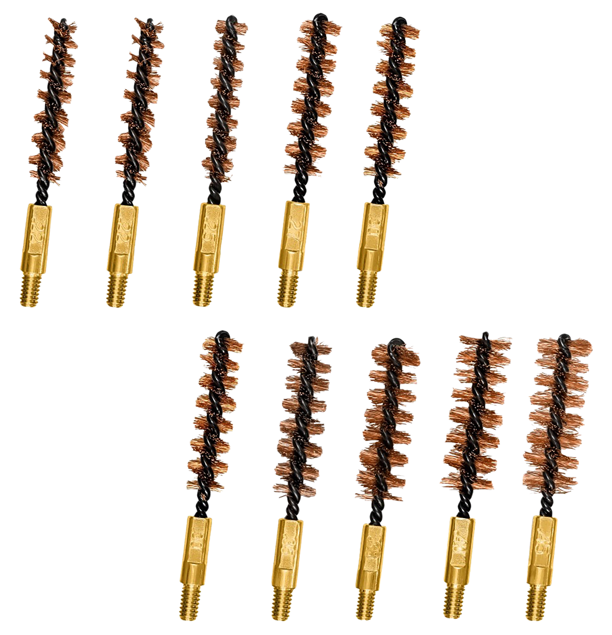 Otis FG380BP Variety Brushes  Multi-Caliber Rifle/Pistol Firearm Bronze Bristles 10 Pk.