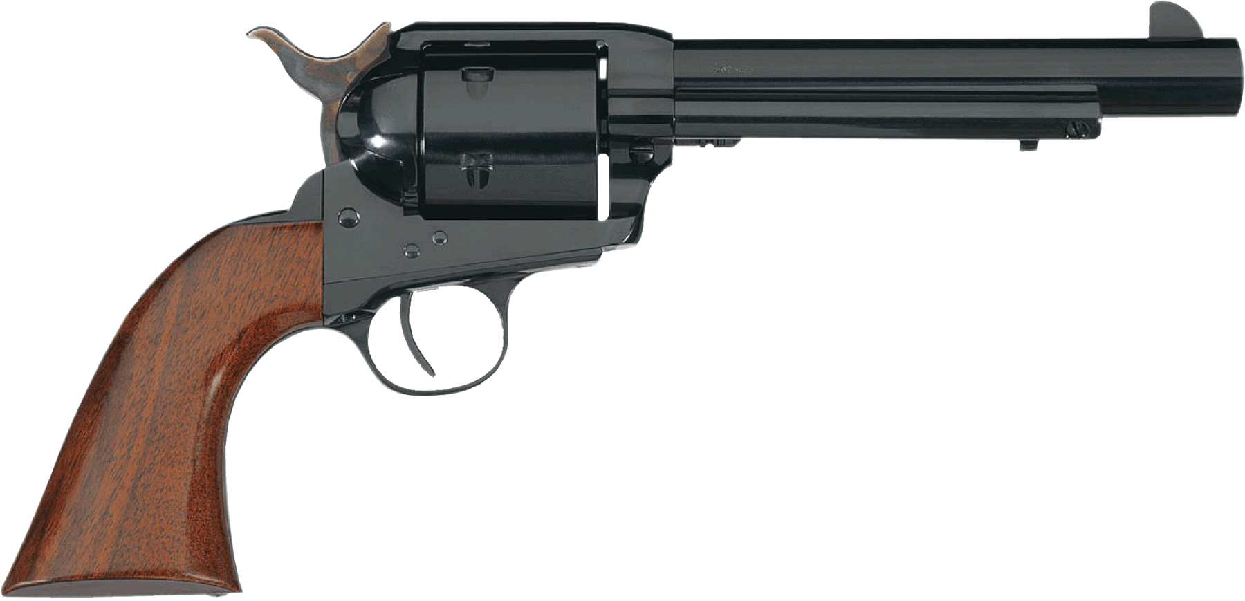 Taylors & Company 550428 1873 Cattleman 44 Rem Mag Caliber with 6" Barrel, 6rd Capacity Cylinder, Overall Blued Finish Steel & Walnut Army Size Grip